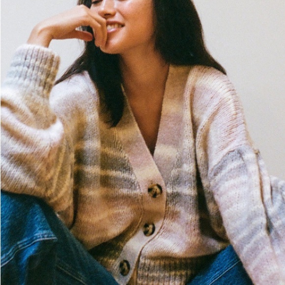 Urban Outfitters Sweaters - Urban Outfitters Slow Down Space Dye Cardigan